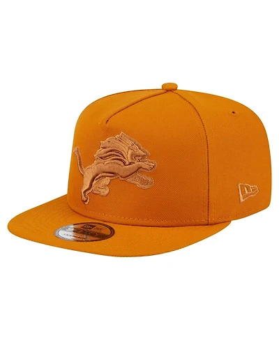 New Era Men's Brown Detroit Lions Color Pack A-Frame 9FIFTY Snapback Hat