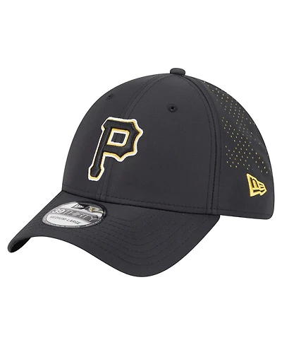 New Era Men's Black Pittsburgh Pirates Night 39THIRTY Flex Hat