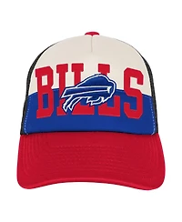 Outerstuff White/Red Buffalo Bills Modern Fan Trucker Adjustable Hat