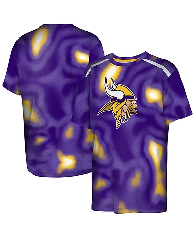 Outerstuff Big Boys and Girls Purple Minnesota Vikings End Zone Dri-Tek T-Shirt