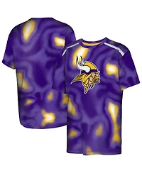 Outerstuff Big Boys and Girls Purple Minnesota Vikings End Zone Dri-Tek T-Shirt