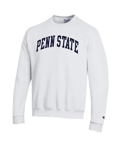 Champion Men's White Penn State Nittany Lions Basic Arch Fleece Pullover Sweatshirt