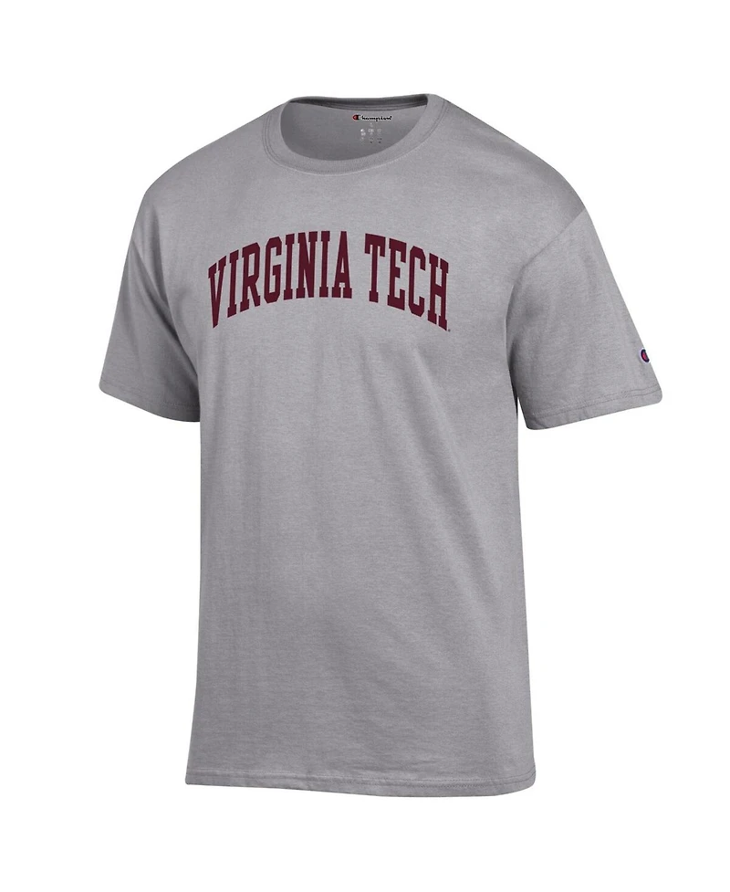 Champion Men's Heather Gray Virginia Tech Hokies Basic Arch T-Shirt