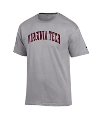 Champion Men's Heather Gray Virginia Tech Hokies Basic Arch T-Shirt