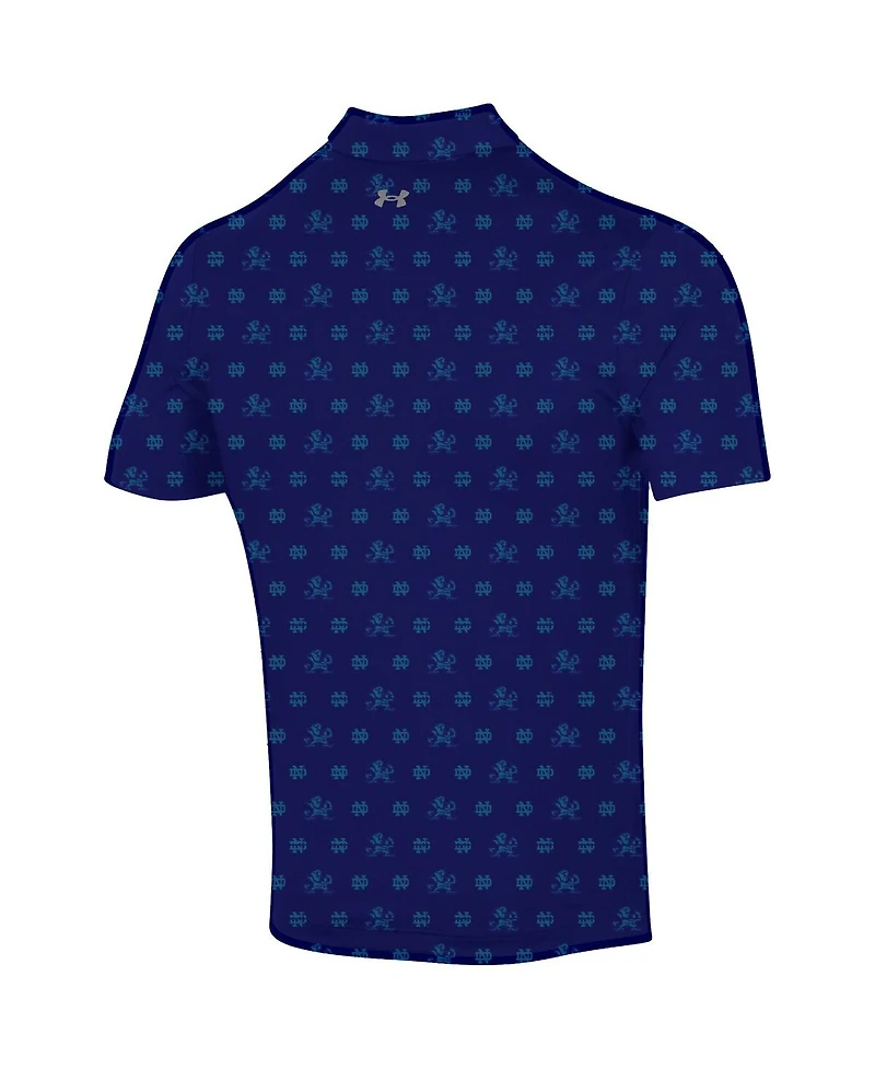 Under Armour Men's Navy Notre Dame Fighting Irish Gameday Armourfuse Polo Shirt