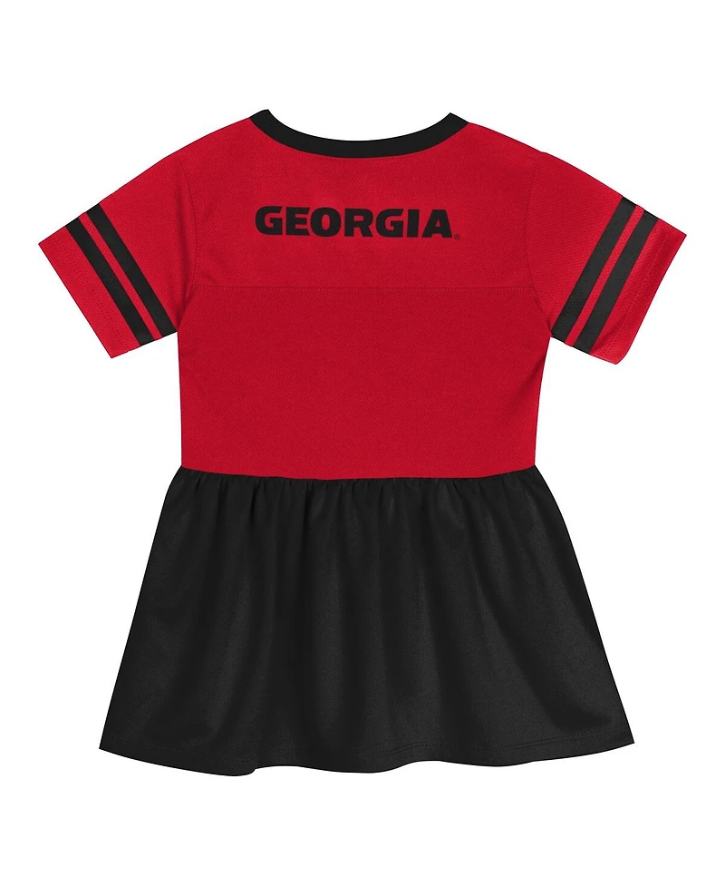 Outerstuff Girls Preschool Red/Black Georgia Bulldogs Stadium Lights Fashion Jersey Dress