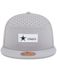 New Era Men's Gray Dallas Cowboys 2025 Sideline Split Panel 9FIFTY Snapback Hat