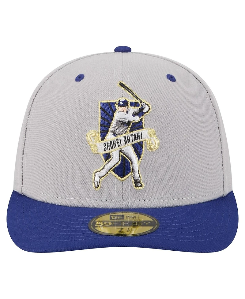 New Era Men's Shohei Ohtani Gray Los Angeles Dodgers 59FIFTY Fitted Hat