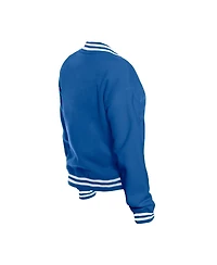 New Era Women's Blue Detroit Lions Throwback Fleece Full-Snap Jacket