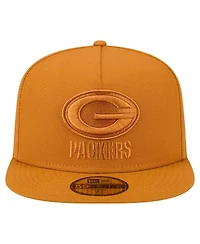 New Era Men's Brown Green Bay Packers Color Pack A-Frame 59FIFTY Fitted Hat