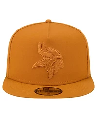 New Era Men's Brown Minnesota Vikings Color Pack A-Frame 59FIFTY Fitted Hat