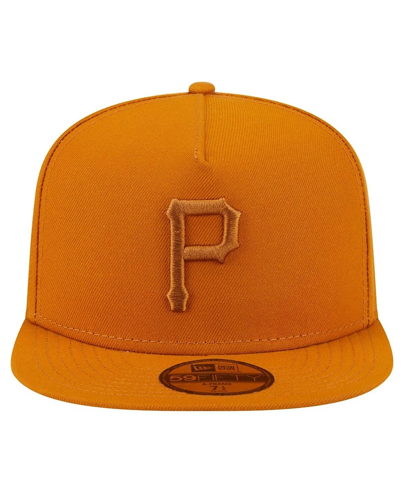 New Era Men's Orange Pittsburgh Pirates Color Pack A-Frame 59FIFTY Fitted Hat