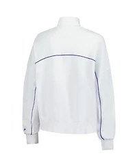 New Era Women's White Detroit Lions Functional Fandom Quarter-Zip Sweatshirt