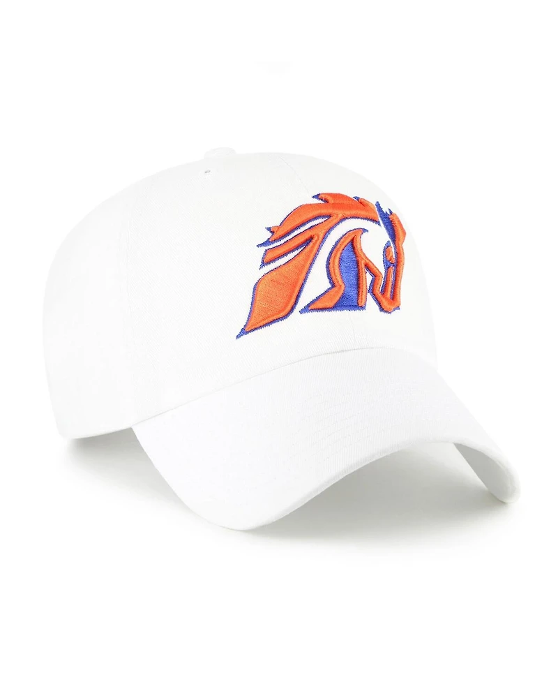 '47 Brand Men's White Boise State Broncos Vault Clean Up Adjustable Hat