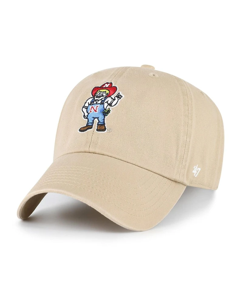 '47 Brand Men's Tan Nebraska Huskers Clean Up Adjustable Hat