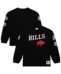 Mitchell & Ness Men's Black Buffalo Bills Training Camp Vintage Logos Long Sleeve T-Shirt