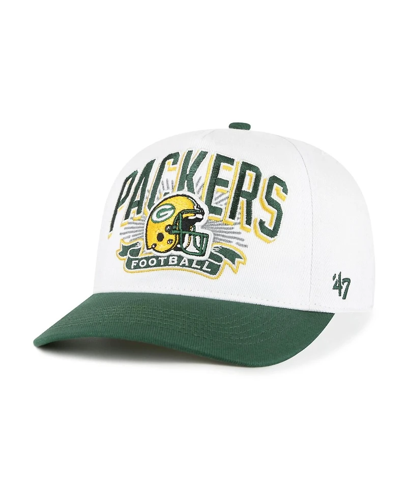 '47 Brand Big Boys and Girls White/Green Green Bay Packers Prime Play Hitch Adjustable Hat