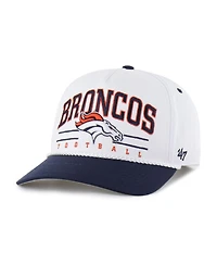 '47 Brand Men's White/Navy Denver Broncos Roscoe Two-Toned Hitch Adjustable Hat
