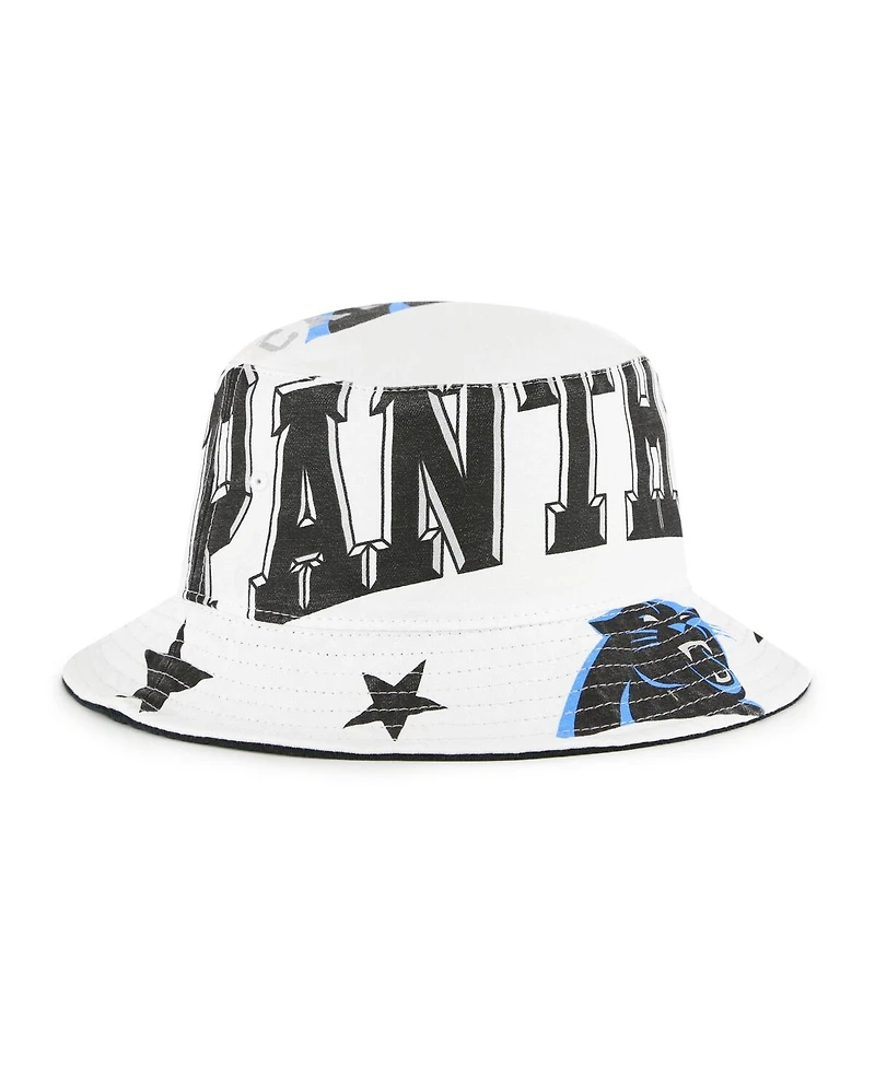 '47 Brand Women's White Carolina Panthers Energize Bucket Hat