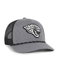 '47 Brand Men's Heather Charcoal Jacksonville Jaguars Carbon Rope Trucker Adjustable Hat