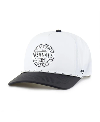 '47 Brand Men's White/Black Cincinnati Bengals Suburbia Hitch Two-Tone Adjustable Hat