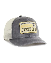 '47 Brand Men's Charcoal Pittsburgh Steelers Canteen Relaxed Trucker Adjustable Hat