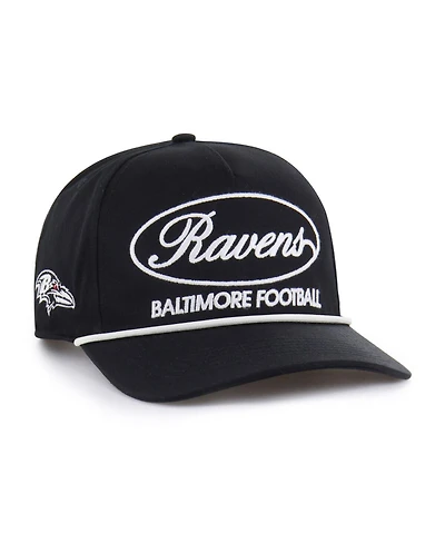 '47 Brand Men's Black Baltimore Ravens Foundational Hitch Adjustable Hat