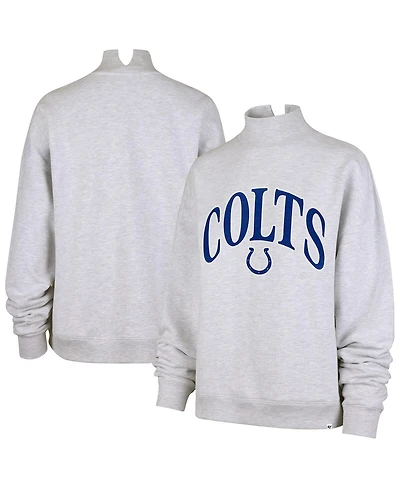 '47 Brand Women's Heather Gray Indianapolis Colts Vantage Mock Neck Pullover Sweatshirt