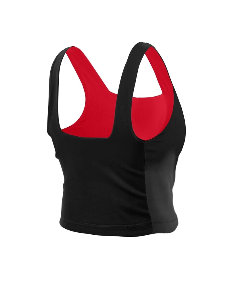 New Era Women's Red/Black Kansas City Chiefs Reversible Cropped Sport Classics Tank Top