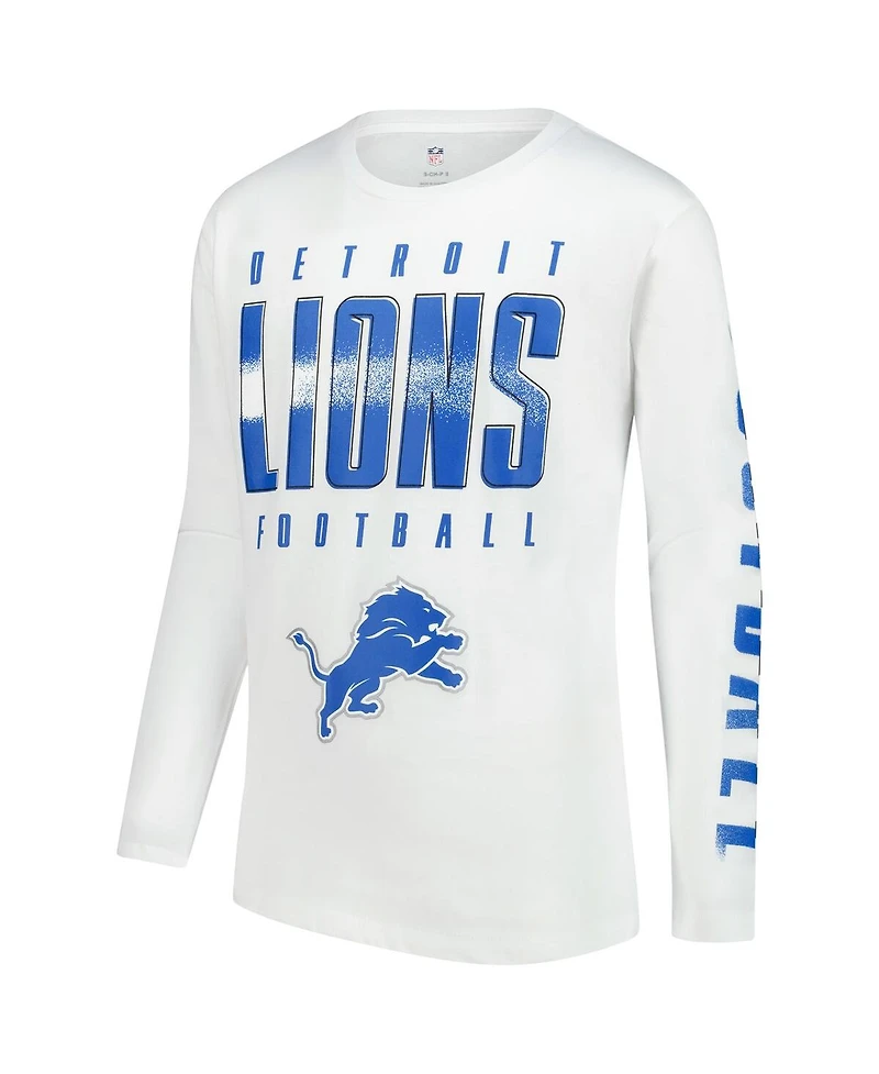 Outerstuff Big Boys and Girls 2-Piece Detroit Lions The Mix Combo T-Shirt Set