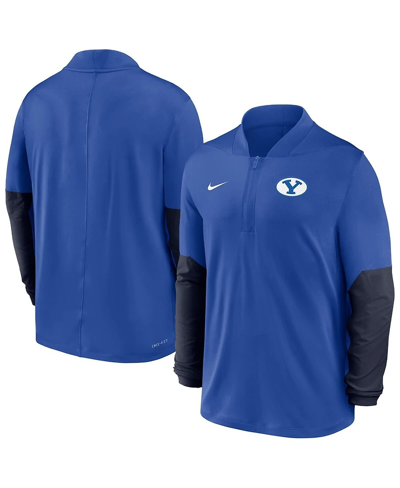 Nike Men's Royal Byu Cougars Dri-fit Half-Zip Pullover Sweatshirt