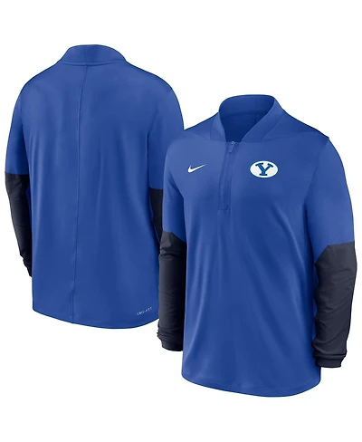 Nike Men's Royal Byu Cougars Dri-fit Half-Zip Pullover Sweatshirt