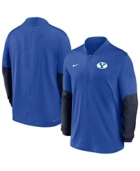 Nike Men's Royal Byu Cougars Dri-fit Half-Zip Pullover Sweatshirt