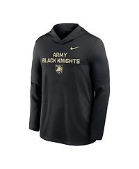 Nike Men's Black Army Black Knights 2025 Sideline Dri-fit Long Sleeve Hoodie T-Shirt