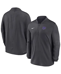 Nike Men's Anthracite Kansas State Wildcats Dri-fit Half-Zip Pullover Sweatshirt