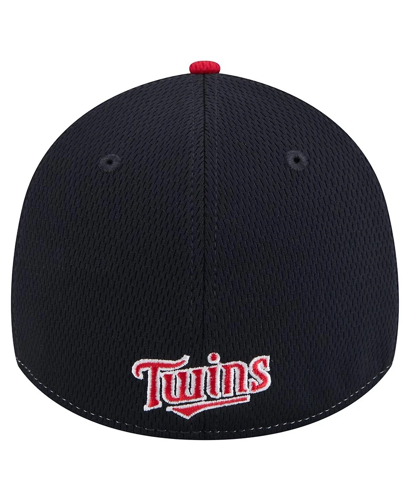 New Era Men's Navy/Red Minnesota Twins 2025 Mlb Clubhouse 39THIRTY Flex Hat