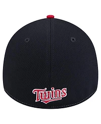 New Era Men's Navy/Red Minnesota Twins 2025 Mlb Clubhouse 39THIRTY Flex Hat