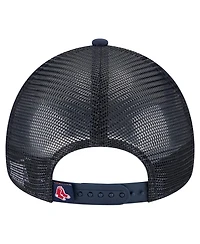 New Era Toddler White/Navy Boston Red Sox Painted A-Frame 9FORTY Trucker Adjustable Hat