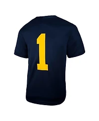 Jordan Big Boys and Girls 1 Navy Michigan Wolverines Untouchable Replica Game Jersey