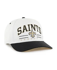'47 Brand Men's White/Black New Orleans Saints Roscoe Two-Toned Hitch Adjustable Hat
