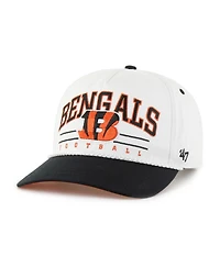'47 Brand Men's White/Black Cincinnati Bengals Roscoe Two-Toned Hitch Adjustable Hat