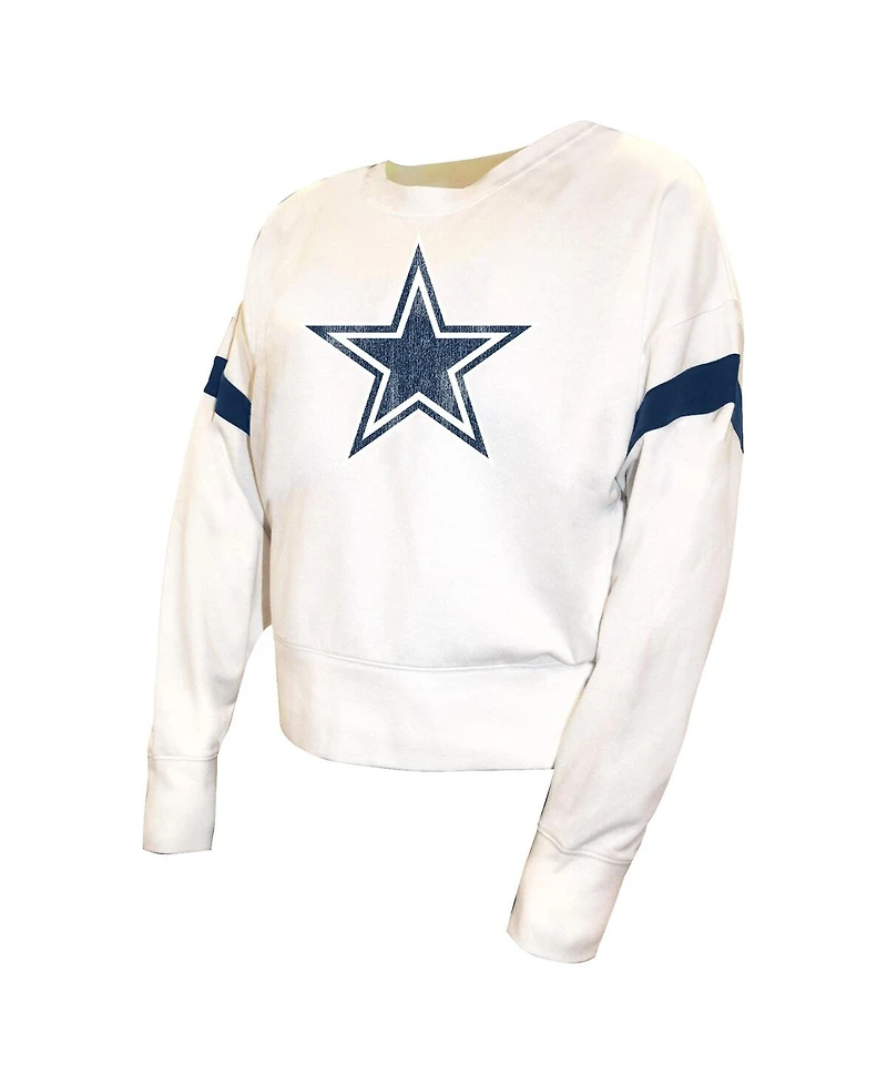 Fanatics Women's White Dallas Cowboys Plus Fleece Pullover Sweatshirt
