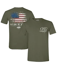 Team Penske Men's Green Ryan Blaney Flag T-Shirt