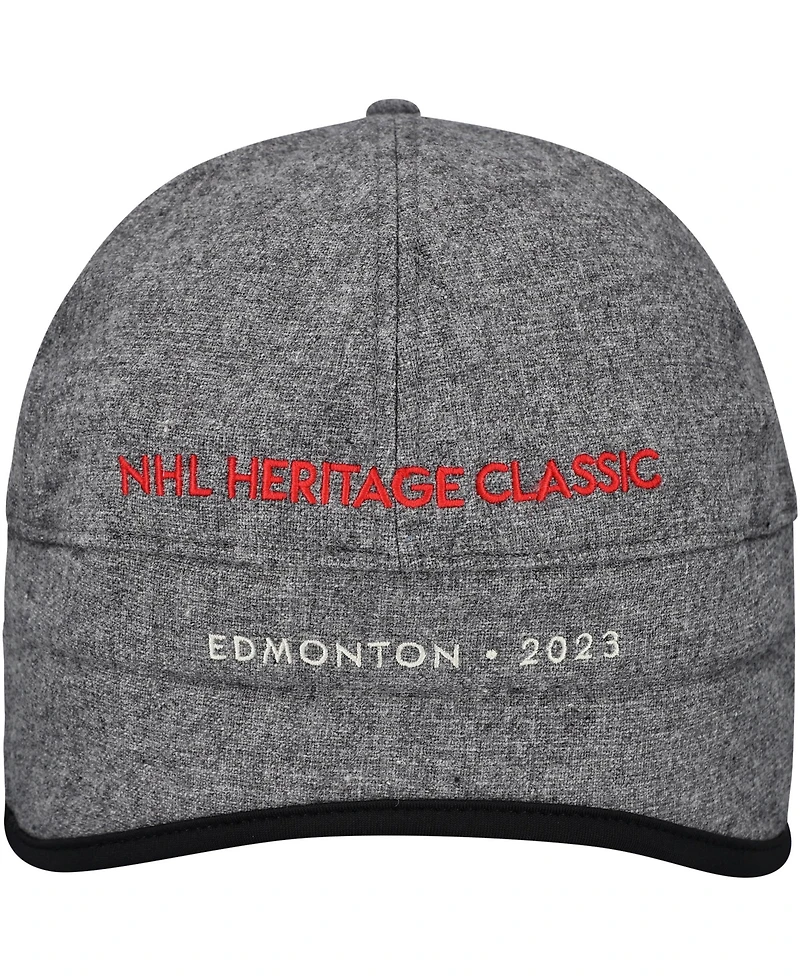 Fanatics Men's Heather Gray 2023 Nhl Heritage Classic Ear Flap Stretch Hat