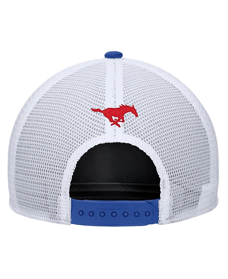 Nike Men's Royal Smu Mustangs 2025 On-Field Rise Trucker Performance Adjustable Hat