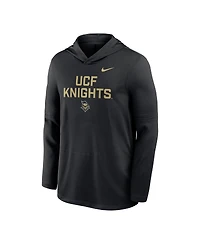 Nike Men's Black Ucf Knights Sideline Dri-fit Lightweight Sweatshirt