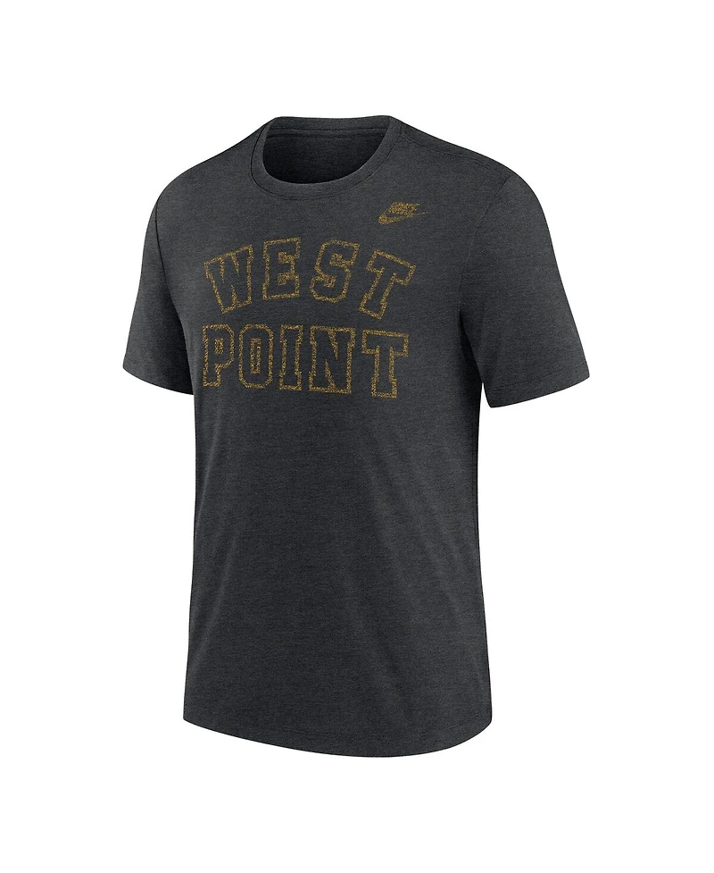Nike Men's Heather Charcoal Army Black Knights West Point Classic Collection Tri-Blend T-Shirt
