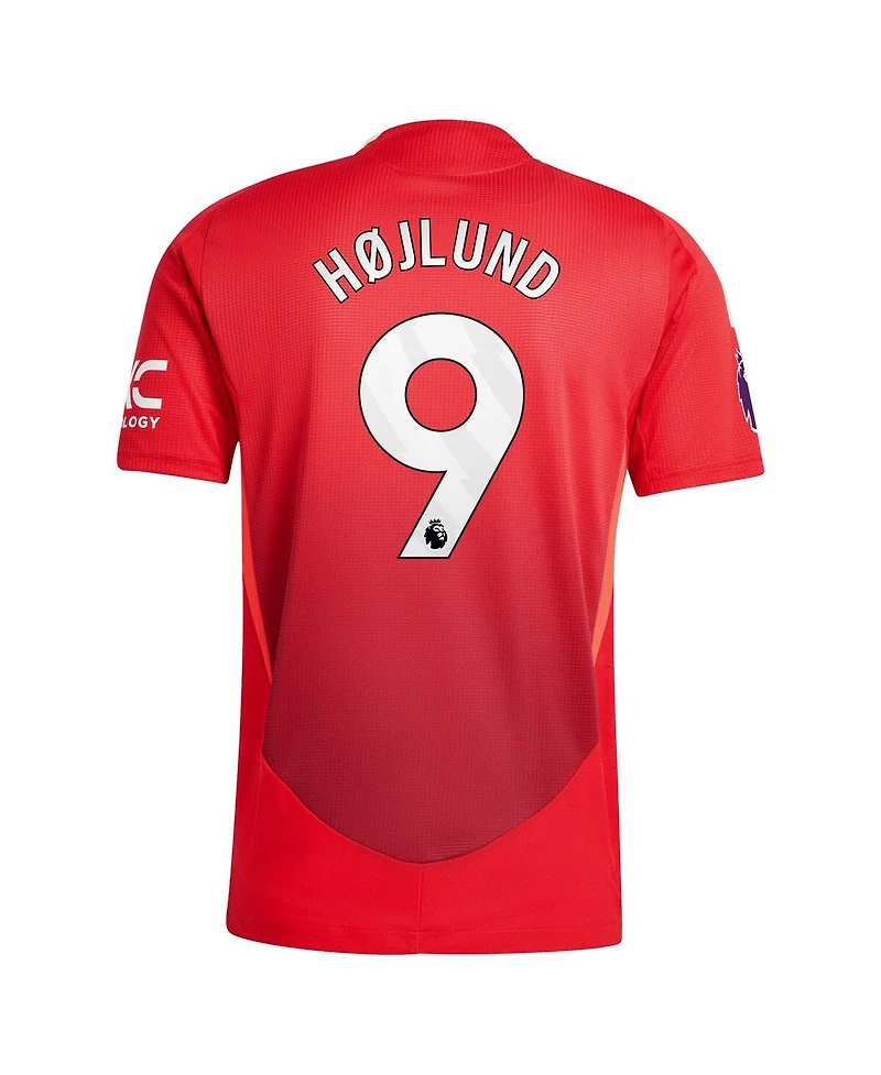 Adidas Men's Rasmus Højlund Red Manchester United 2024/25 Home Authentic Player Jersey