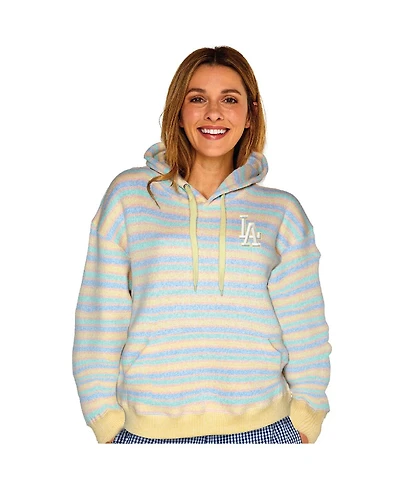Soft As A Grape Women's Yellow Los Angeles Dodgers Nantucket Fleece Pullover Hoodie