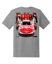 Joe Gibbs Racing Team Collection Men's Heather Gray Ty Saia Car T-Shirt